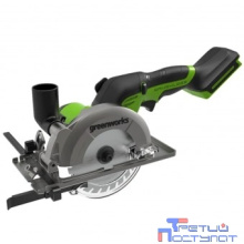 GreenWorks G24MCS Циркулярная мини пила аккумуляторная, 24V, бесщеточная, без АКБ и ЗУ [1501207]