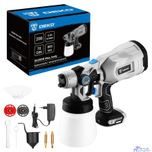 Краскопульт аккумуляторный DEKO SG20DK Max, 20В, 800 мл [083-1134]