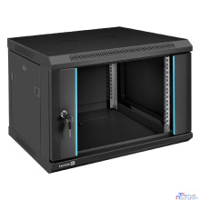 Exegate EX298605RUS Шкаф телекоммуникационный 19" настенный 6U ExeGate EC-WM-6U.450.G.BLACK (19”, 6U, 600x450x370mm (ШхГхВ), передняя дверь закаленное стекло, съемные боковые панели, пыле- и влагозащи