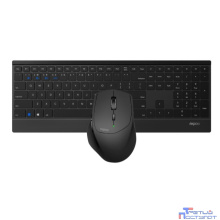 Клавиатура + мышь Rapoo 9500M клав:черный мышь:черный USB беспроводная Bluetooth/Радио slim [18892]