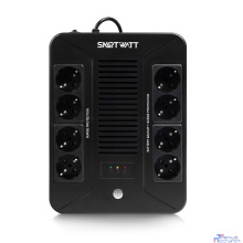 SMARTWATT UPS SAFE PRO 600 {линейно-интерактивный, 600/360 ВА/Вт, напольный/настенный, LED индикация, Shuko CEE7/4 - 8 шт. (4 шт. с резервным питанием, 4 шт. - сетевой фильтр}