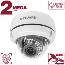 BEWARD B2530DVZ Купольная IP-камера 2Мп, 1/2.8'' КМОП SONY Starvis, объектив 2.7-13.5мм, ИК-подсветка до 25м, microSDXC (до 256 ГБ), детекция лиц, IP66