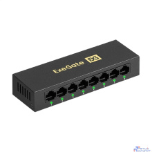 Exegate EX298690RUS Коммутатор неуправляемый ExeGate EDES-1008D (8-портовый UTP 10/100Mbps, металлический корпус, с функцией энергосбережения (EEE), настольный/настенный)