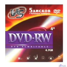 VS DVD+RW 4,7 GB 4x конверт/5 (620588)
