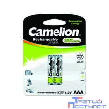 Camelion AAA- 300mAh Ni-Cd BL-2 (NC-AAA300BP2, аккумулятор,1.2В) (2 шт. в уп-ке)