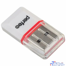 Perfeo Card Reader Micro SD, (PF-VI-R008 White) белый (PF_5056)