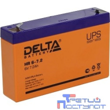 Delta HR 6-7.2 (7.2 А\ч, 6В) свинцово- кислотный аккумулятор