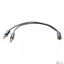 Telecom <TAV205M-0.2M> Кабель-адаптер  2*3.5ST(M)/3.5 ST(F), 0.2м, PRO [7958820049675]