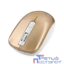 Gembird MUSW-400-G Gold USB { Мышь беспров., 3кн.+колесо-кнопка, 2.4ГГц, 1600 dpi, бесшумный клик}