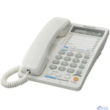 Panasonic KX-TS2368RUW (белый) {2 линии, конференц-связь, спикер., 30 номеров памяти, ЖКД, Flash, часы }