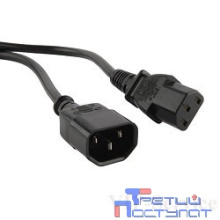 Telecom Кабель (TP020-IEC320-C13/C14-3.0-BK) монитор - компьютер (UPS -> устройство) 220V 3м [6926123461303]