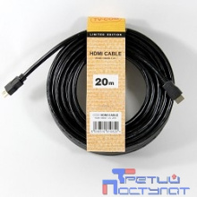 TV-COM Кабель цифровой (CG150S-20M) HDMI19M to HDMI19M, V1.4+3D, 20m [6939510810820]