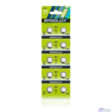 Ergolux AG 3 BL-10 (AG3-BP10, LR41 /LR736 /192 /392 батарейка для часов) (10 шт. в уп-ке)