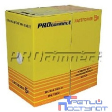 PROconnect (01-0147-3) Кабель витая пара омедненный F/UTP, CCA, CAT 6, PVC, 4PR, 23AWG, INDOOR, SOLID, серый, 305м