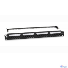 Cabeus PL2-24-Cat.5e-Dual IDC Патч-панель 19" (1U), 24 порта RJ-45, категория 5e, Dual IDC, с задним кабельным организатором, new