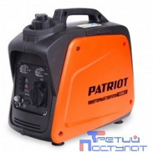 Генератор инверторный PATRIOT 1000i [474101025] {Двигатель 4т, АИ-92, 40сс,мощность рабочая/максимальная -0,7/0,9 кВт, объём бака - 2,1 л, 1 розетка Euro 16A,  вес 8,5 кг}