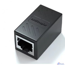 VCOM CT251S Модуль RJ-45 (F) <->RJ-45(F) ,FTP, проходной, ABS пластик, черный, кат. 5e