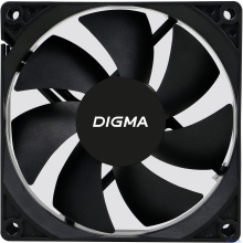 Вентилятор Digma DFAN-90 90мм черный 3-pin 4-pin (Molex)Ret