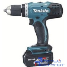 Makita DHP453RFE Дрель-шуруповерт аккумуляторная ударная [DHP453RFE] {18В,2х3 Ач Li-ion,БЗП-13мм,0-400\1300об\м,42\27Нм,1.9кг,чем,совмест с 4Ач Li-ion}