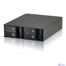 Procase L2-104-SATA3-BK {Hot-swap корзина 4 SATA3/SAS, черный, с замком, hotswap mobie rack module for 2,5" HDD(1x5,25) 2xFAN 40x15mm}