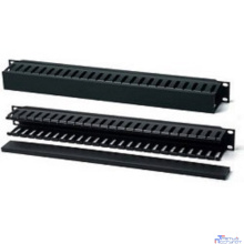 Hyperline CM-2U-PL-COV Кабельный организатор с пластиковыми кольцами и крышкой, 19", 2U