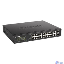 D-Link DES-1018MPV2/A1A Неуправляемый коммутатор с 16 портами 10/100Base-TX и 2 комбо-портами 100/1000Base-T/SFP (16 портов PoE 802.3af/at, PoE-бюджет 247 Вт, дальность до 250 м)