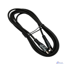 Cablexpert Кабель USB2.0 Type-C/Type-C, 5А, 240Вт, PD3.1/QC4.0, медь, оплетка, 2м, черный (CCP-USB2.0-240W-2M)