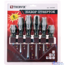 Thorvik SDS06BC Набор отверток стержневых на держателе, 6 предметов
