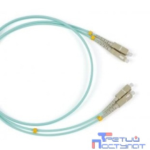 Hyperline FC-D2-503-SC/PR-SC/PR-H-1M-LSZH-AQ Патч-корд волоконно-оптический (шнур) MM 50/125(OM3), SC-SC, 2.0 мм, duplex, 10G/40G, LSZH, 1 м