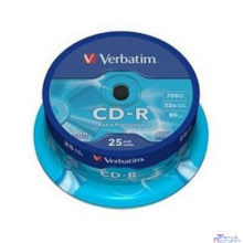 Verbatim Диски CD-R 25 шт. 52-x 700Mb, Cake Box (43432)