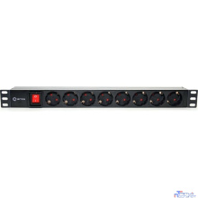 5bites PDU819P-08 Блок розеток 8S / PVC / SWITCH / 1U / 19"