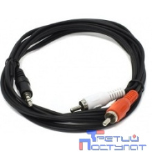 Telecom Кабель соединительный (TAV7183-1.5M) 3.5 Jack (M) - 2xRCA (M), стерео, аудио,  1.5м [6926123462942]