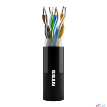 NTSS Кабель витая пара NTSS U/UTP 5e 4 пары одножильный 24AWG медь 305м внешний PE черный NTSS-OUT-UTP4-5e-PE-BL