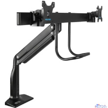Kromax OFFICE-20 черный Настольный кронштейн для двух мониторов 17"-35" (до 2х10кг)