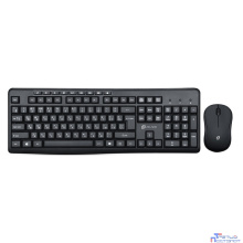 Комплект (клавиатура+мышь) Oklick 225M, USB, беспроводной, черный [1454537]