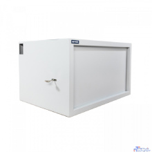 NTSS Шкаф настенный антивандальный пенал NTSS WAP 6U 550*325мм, 2 профиля 19, сварной, серый RAL 7035 NTSS-WAP6U5532