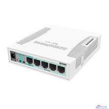MikroTik RB260GS (CSS106-5G-1S)(r2) Коммутатор RouterBOARD 260GS 5-port Gigabit smart switch with SFP cage, SwOS, plastic case, PSU