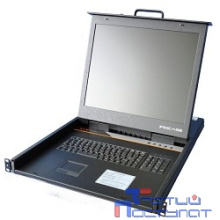ProCase E1901 Консоль однорельсовая , 1 порт, LCD 19'', single rail console, LCD D-Sub, USB, разрешение 1280*1024