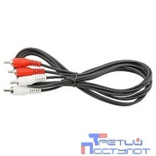 VCOM VAV7158-1.5M Кабель соединительный 2xRCA (M) - 2xRCA (M) черный 1,5m