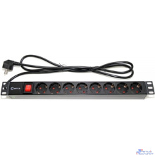 5bites PDU819P-01 Блок розеток 8S / PVC / SWITCH / 1U / 19" / 2M*3G*1.5MM2 / VDE