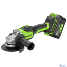 Greenworks GD24AG 24В Угловая шлифовальная машина акк, б/щет, 125 мм, 10500 об/мин,1х8Ач,ЗУ,кор [3200207CUH]