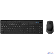 Клавиатура + мышь Genius Smart KM-8230 BLACK {USB,1 мини-ресивер на оба устройства,104 кл кнопка SmartGenius,  мембранная,800-1600 DPI} [31340015408]