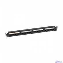 NTSS Патч-панель NTSS 24 UTP порта RJ45, cat.6, 1U, Dual IDC, без органайзера NTSS-PP-1U-24-UTP-RJ45-6-D