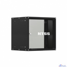 NTSS Шкаф настенный телекоммуникационный NTSS LIME 12U 550х450х635мм, 2 профиля 19, дверь стеклянная, боковые стенки несъемные, разобранный, серый RAL 7035 NTSS-WL12U5545GS