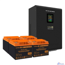 Exegate EX296637RUS Комплект ИБП EX296003RUS + батарея 45Ач EX285666RUS 4шт (инвертор, синус, для котла, настенный) FineSine SX-3000.LCD.AVR.2SH.T <3000VA/2100W, чистая синусоида, цветной LCD-дисплей,