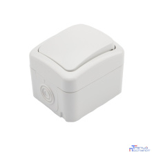 Rexant KR-78-0603 Переключатель проходной KRANZ Mini OG открытой установки, IP54 белый