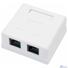 Rexant (03-0151) Розетка компьютерная 2-порта RJ-45(8P8C), категория 5е, внешняя