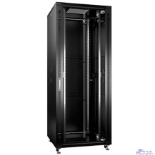 Cabeus SH-05C-42U80/80-BK Шкаф монтажный телекоммуникационный 19" напольный для распределительного и серверного оборудования 42U 800x800x2055mm (ШхГхВ) передняя стеклянная и задняя сплошная металл