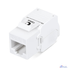 Cabeus KJ-RJ45-Cat.5e-180-Toolless Вставка Keystone Jack RJ-45(8P8C), 180 градусов, категория 5e, без инструмента Toolless, белая