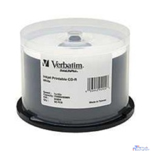 Verbatim Диски CD-R 25 шт. Printable InkJet, 52-x 700Mb, Cake Box (43439)